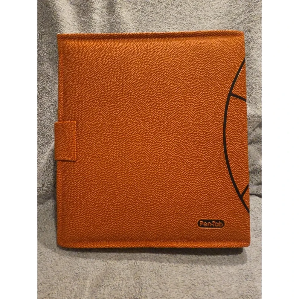 Trapper Keeper Pro Basketball Leather PenTab 3 Ring Binder 90s Vintage Sports